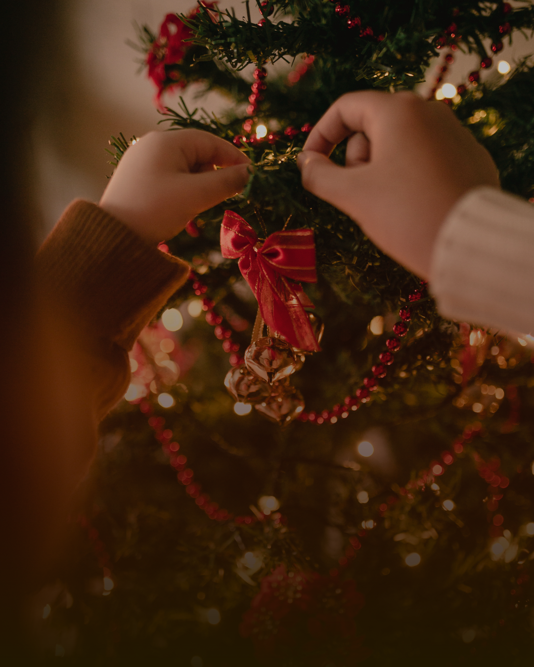 Pacote de Natal com decoração natalina e luzes